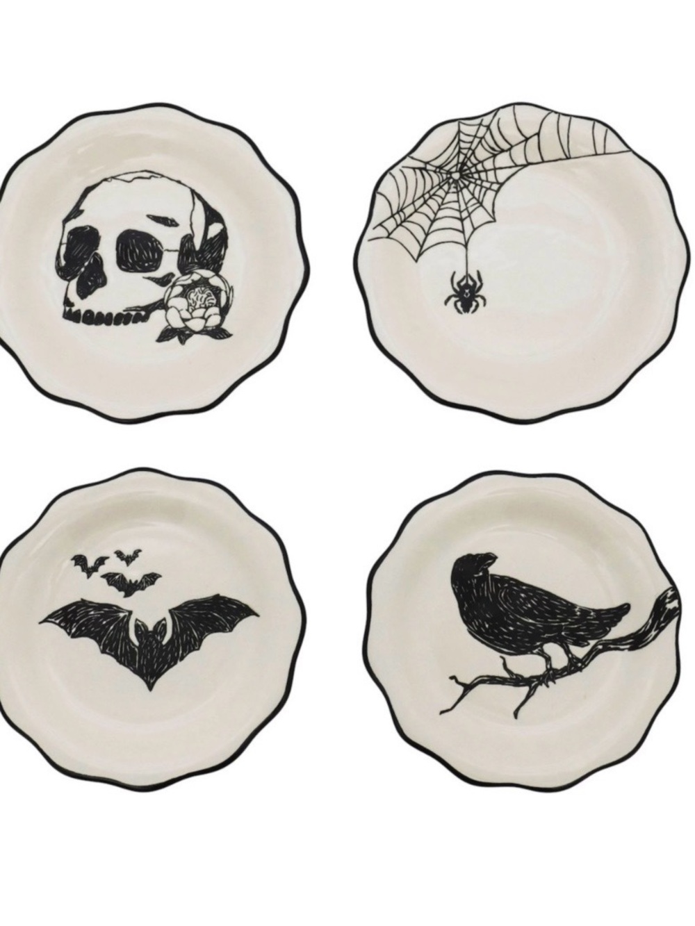 Celebrate Together™ Halloween 4-pc. Spooky Appetizer Plates Set new